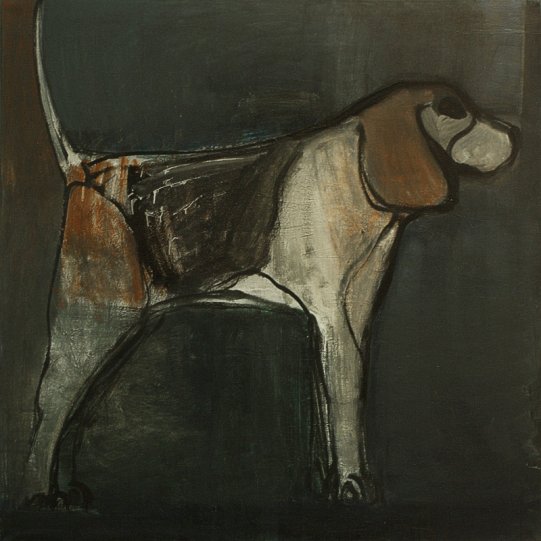 Dog. 2012, oil, canvas 150x150 (private collection, Moscow)