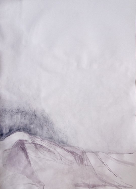Pink bed. 2020 paper, watercolor. 41,5?29,5cm