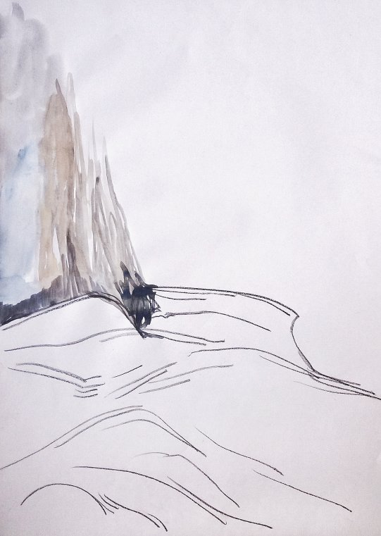 Sleeping. 2020 paper, watercolor, 41,5?29,5cm